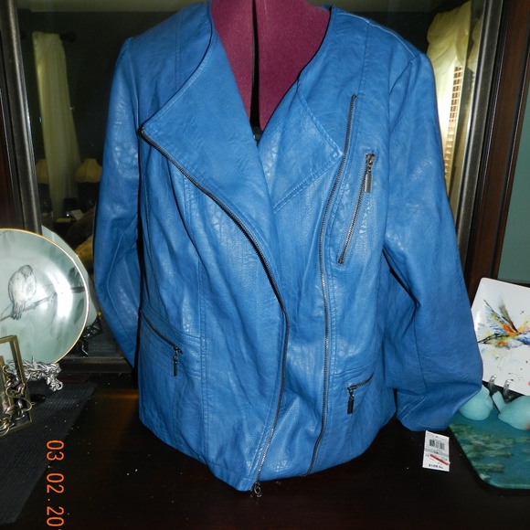 Alfani Jackets & Blazers - NWT Alfani Blue Zip Jacket